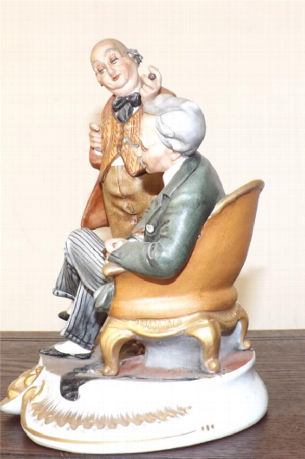 Antique Capo Demonte figures work by Troche Bruno