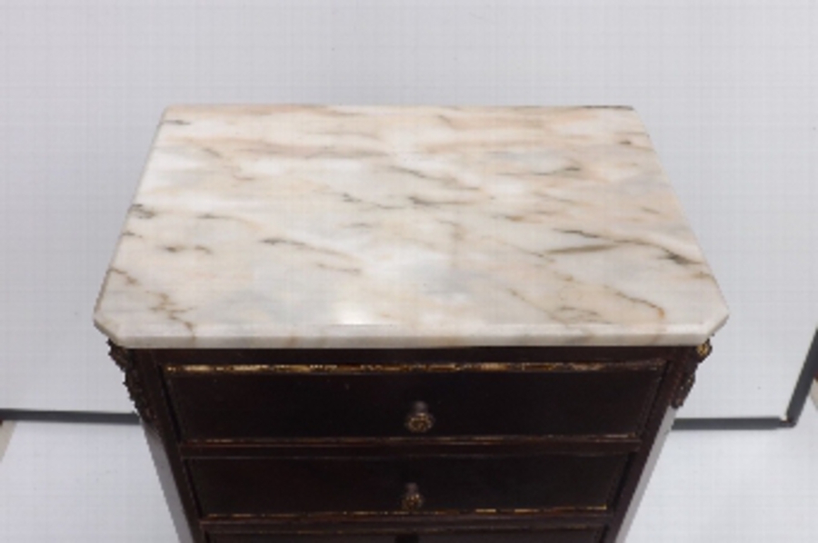 Antique Chest of Drawers Empire French ladys Dressing table top item marble topped