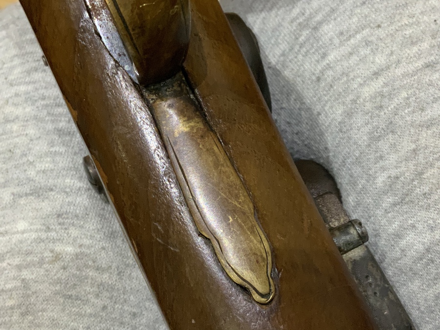 Antique Flintlock pistol by Ketland London brass barrel 