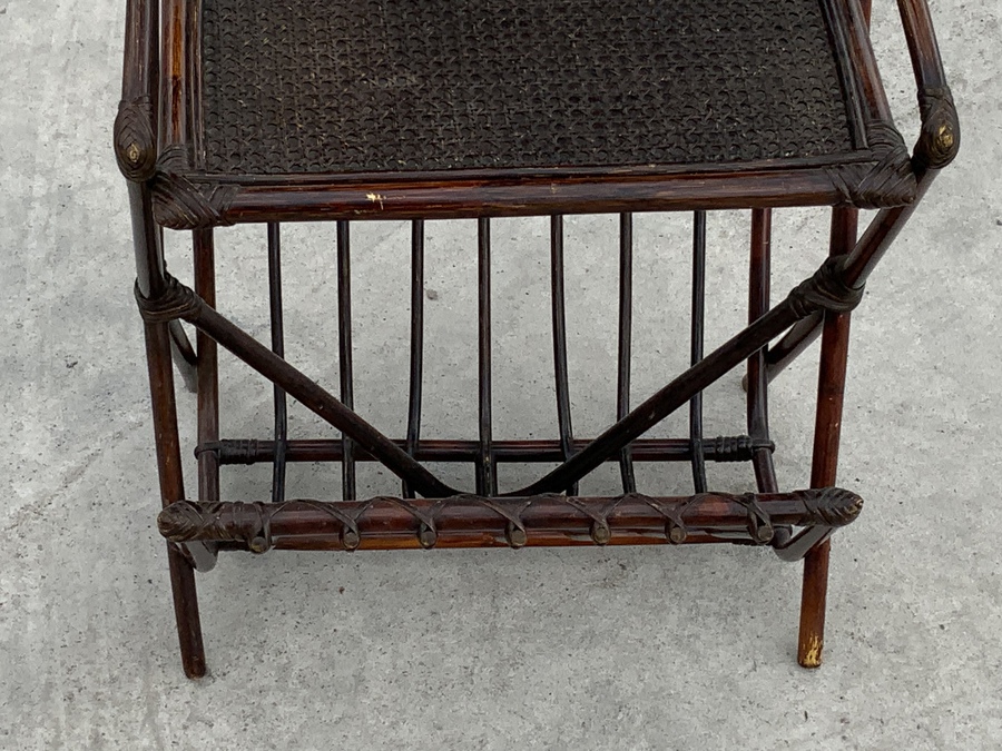 Antique Canterbury Japanese influence Bamboo and rattan early 20th century