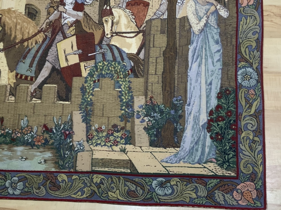 Antique Winchester Cathedral Tapestry “ Arthurian Legend