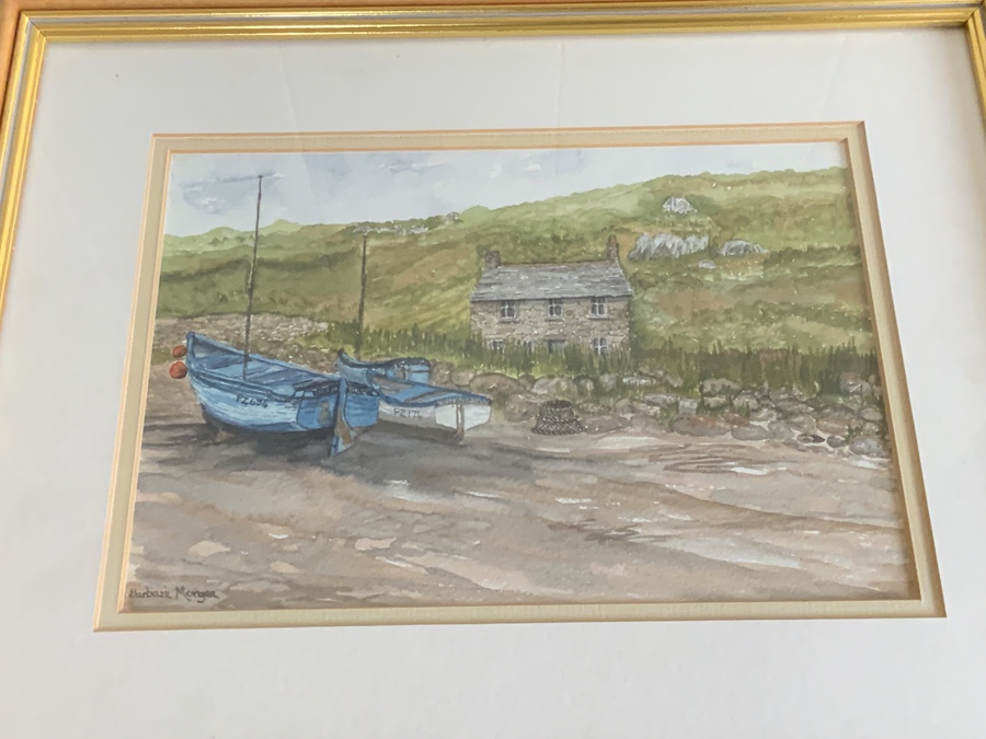 Antique Barbara Morgan “ Penberth, Cornwall “ Watercolour 