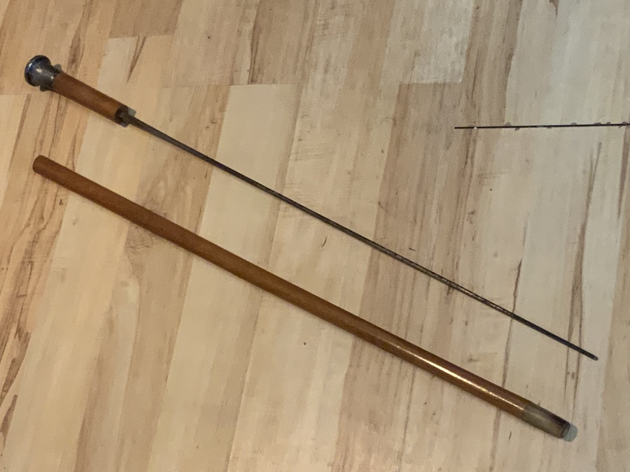 Antique Gentleman’s walking stick/Swagger stick sword stick 