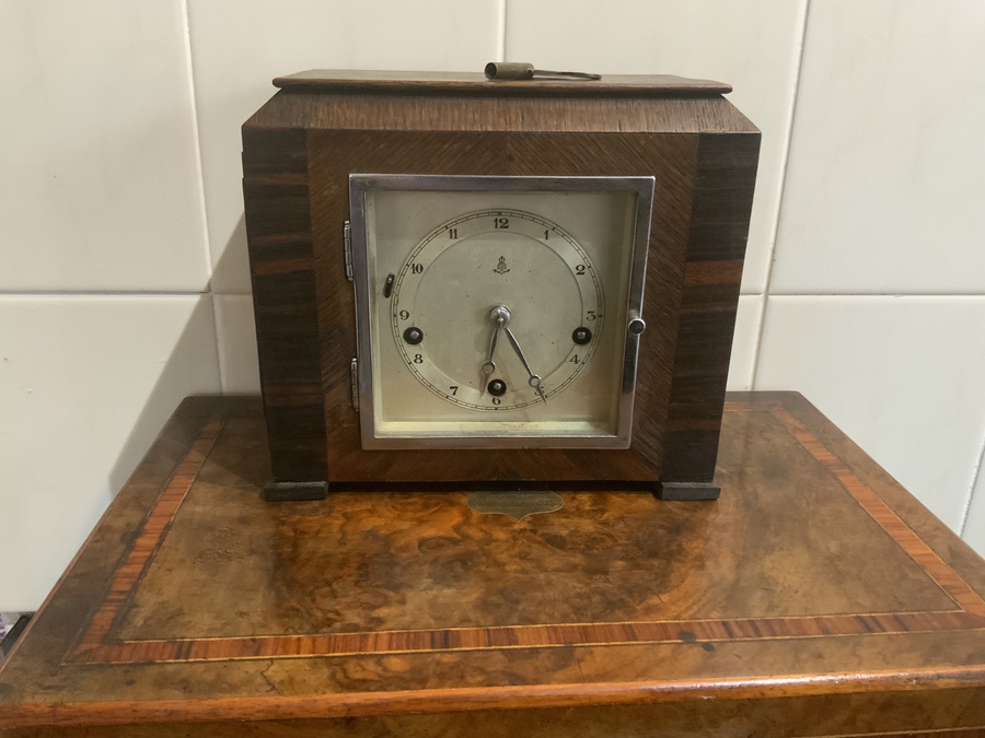 Miniature Gustav Becker Musical Art Deco clock
