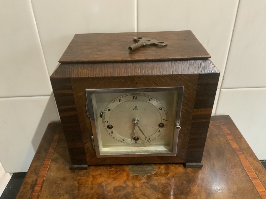 Antique Miniature Gustav Becker Musical Art Deco clock
