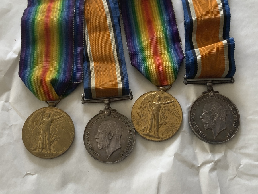 Antique Great War Medals to two brothers