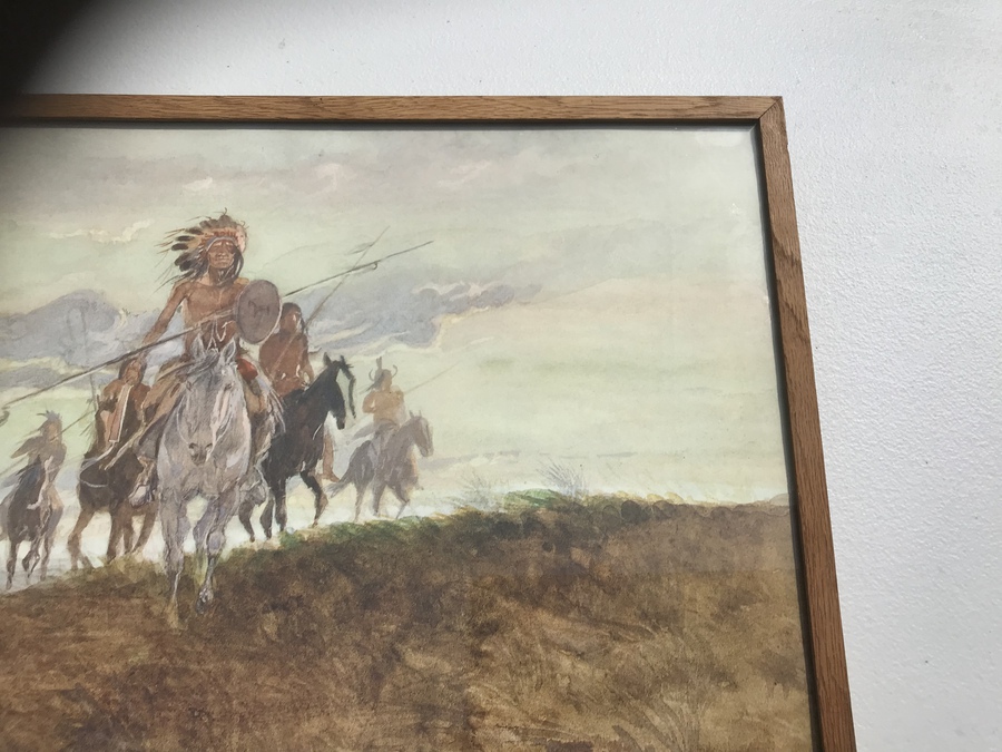 Antique Charles Marion Russel Lithograph  