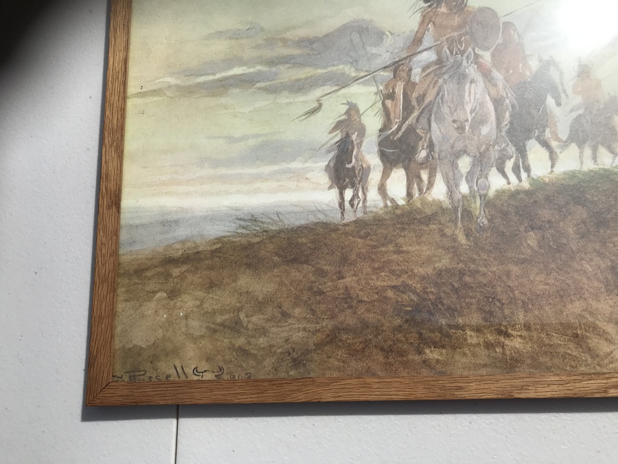 Antique Charles Marion Russel Lithograph  