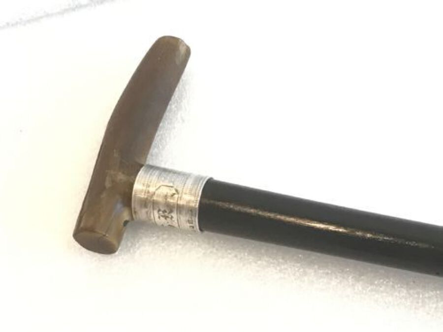 Antique Gentleman’s walking stick sword stick with silver Victorian mount