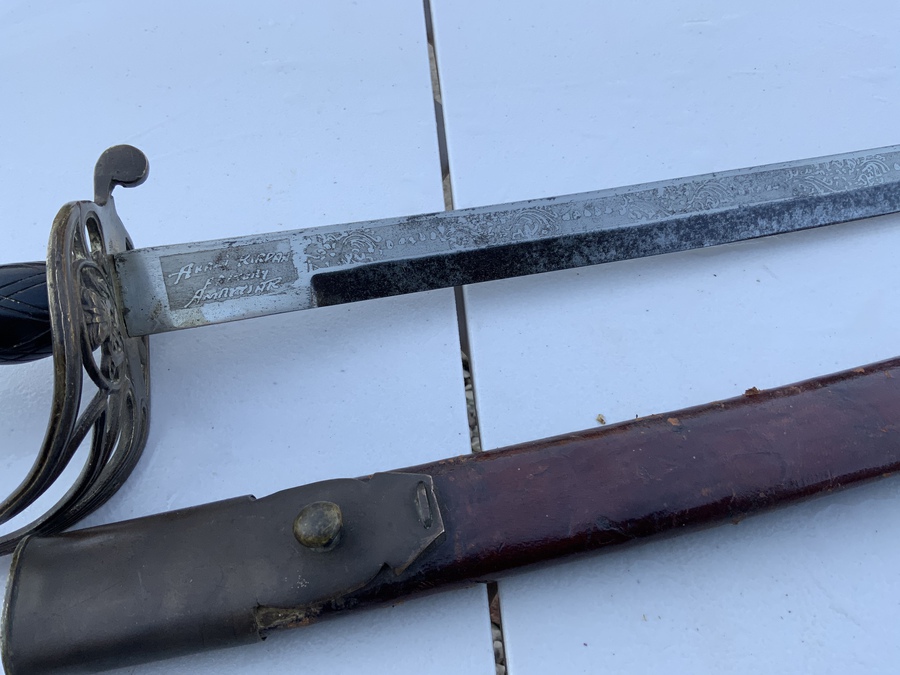 Antique British officers Sword/side arm dated 1835 Interesting item