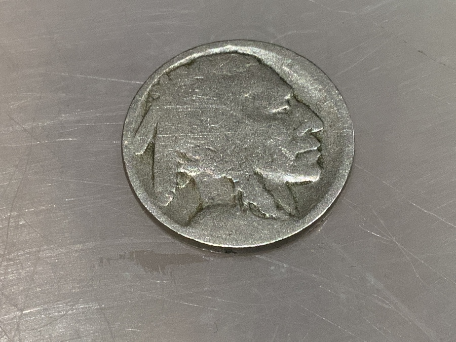 American 5 cent Indian head & buffalo coin