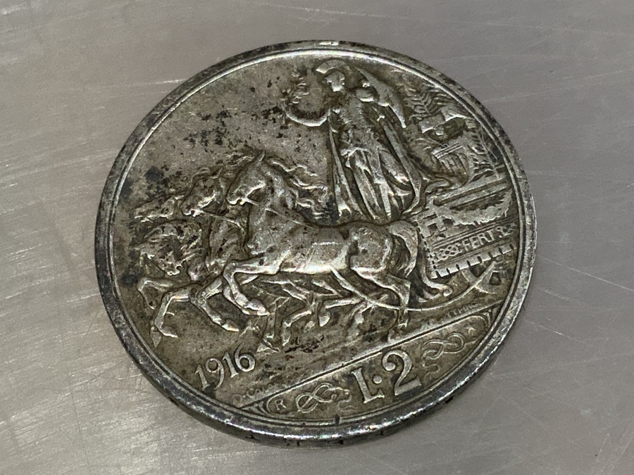 Antique Italian 1916 silver coin