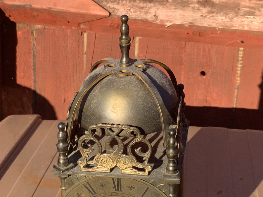 Antique Lantern Clock 8 day mechanical movement 