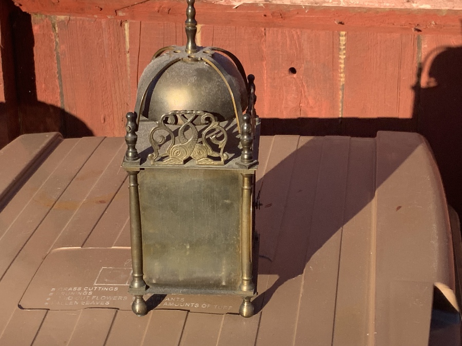 Antique Lantern Clock 8 day mechanical movement 