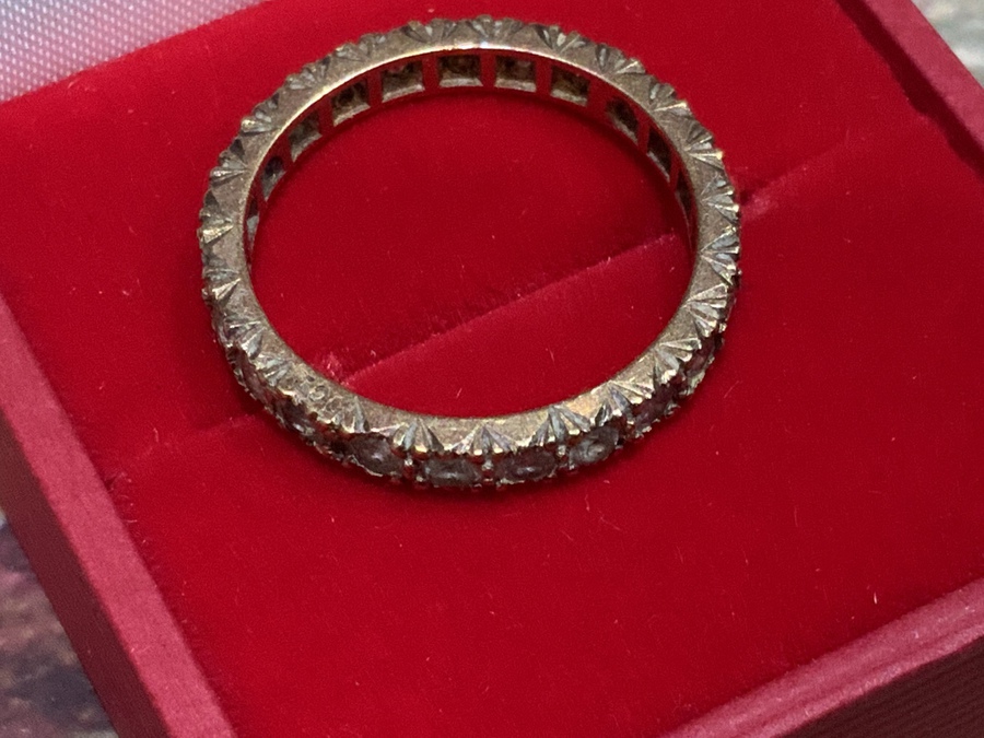 Antique Eternity ring, Gold 9CT & Diamonds size P