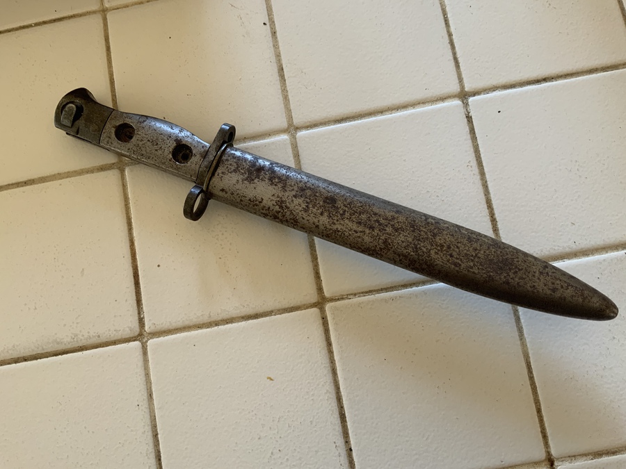 Antique British bayonet and scabbard 