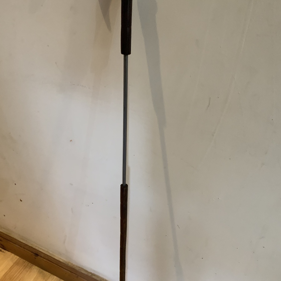 Antique Elegant Gentleman’s walking stick sword stick with silver collar 