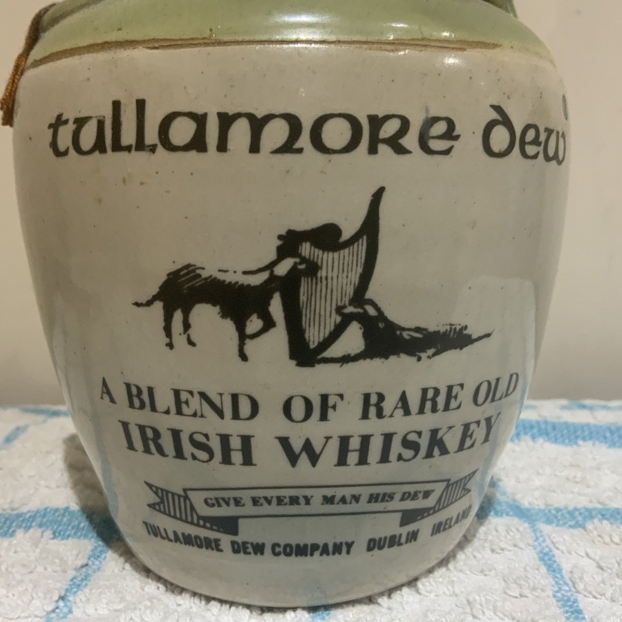 Antique Tullamore Dew rare Irish Flagon