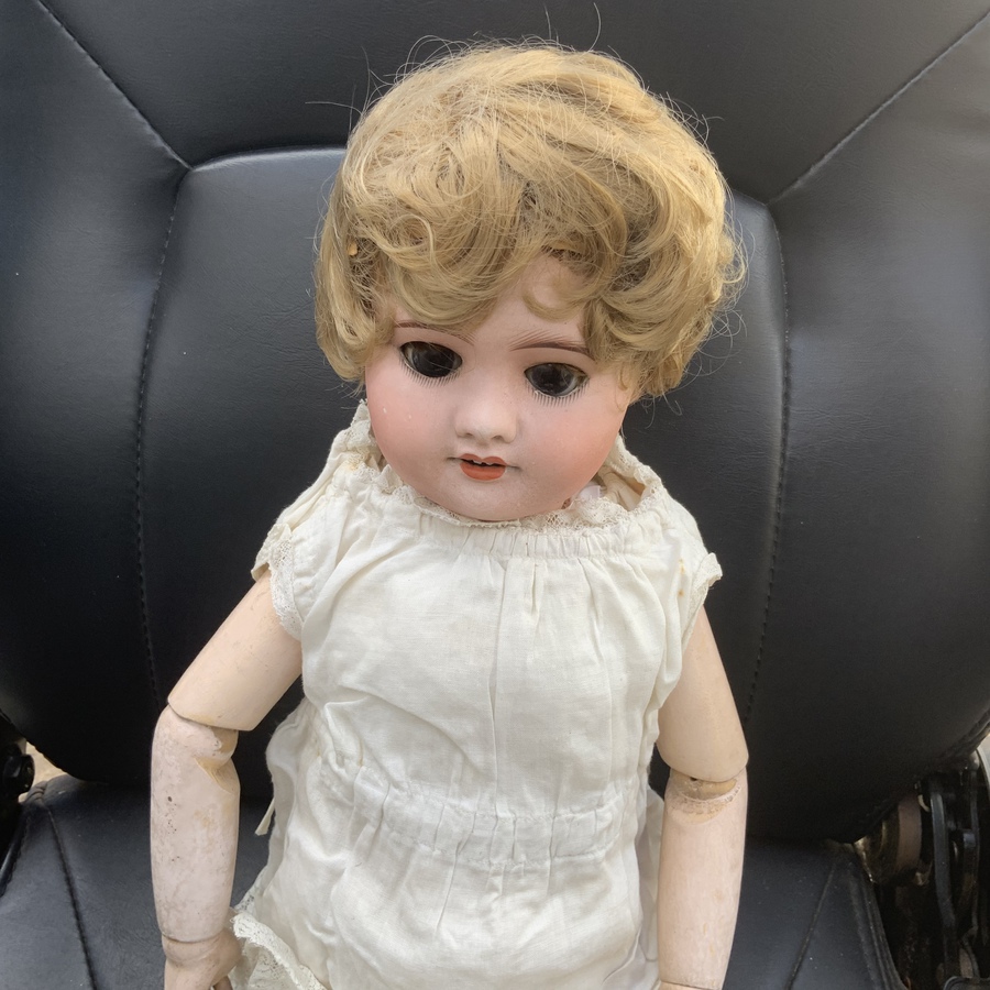 Antique Victorian French pot headed doll 