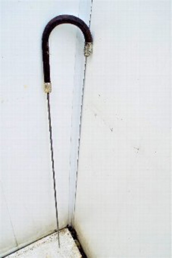 Antique Gentleman's sword stick  silver mounts