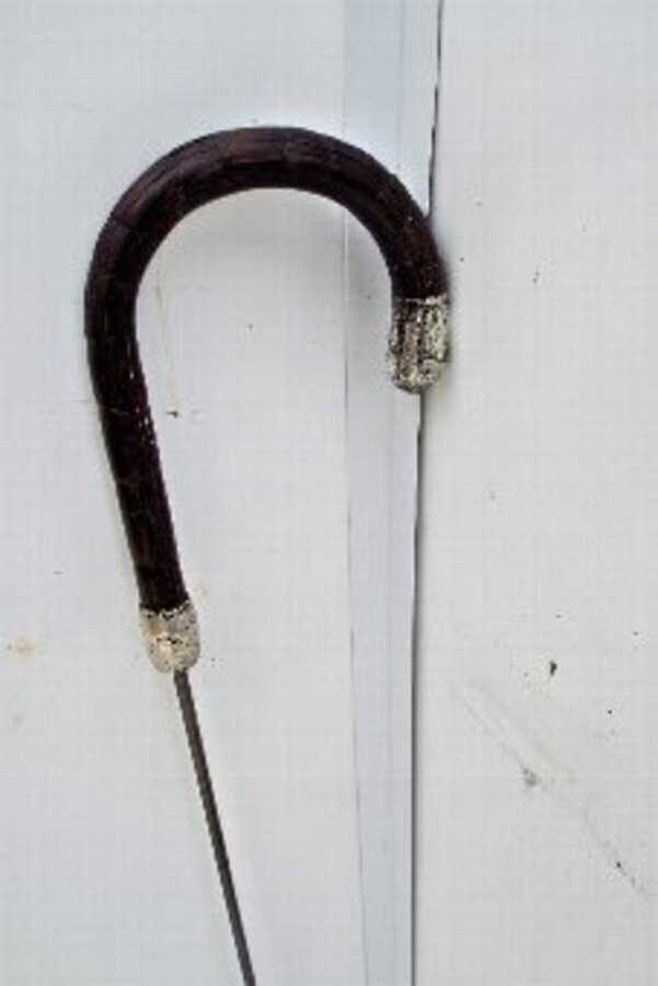 Antique Gentleman's sword stick  silver mounts