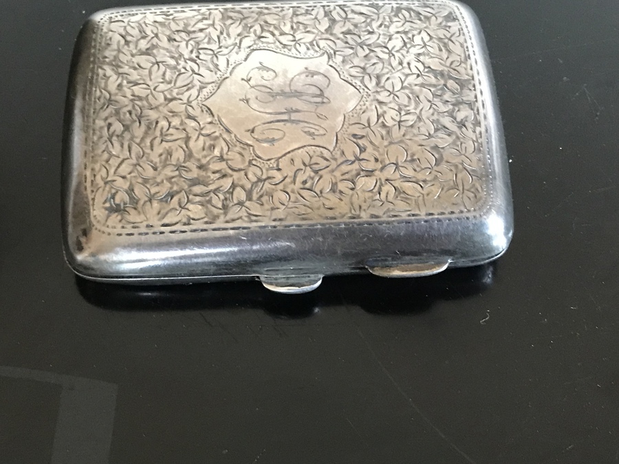 Antique Solid silver cigarettes cases