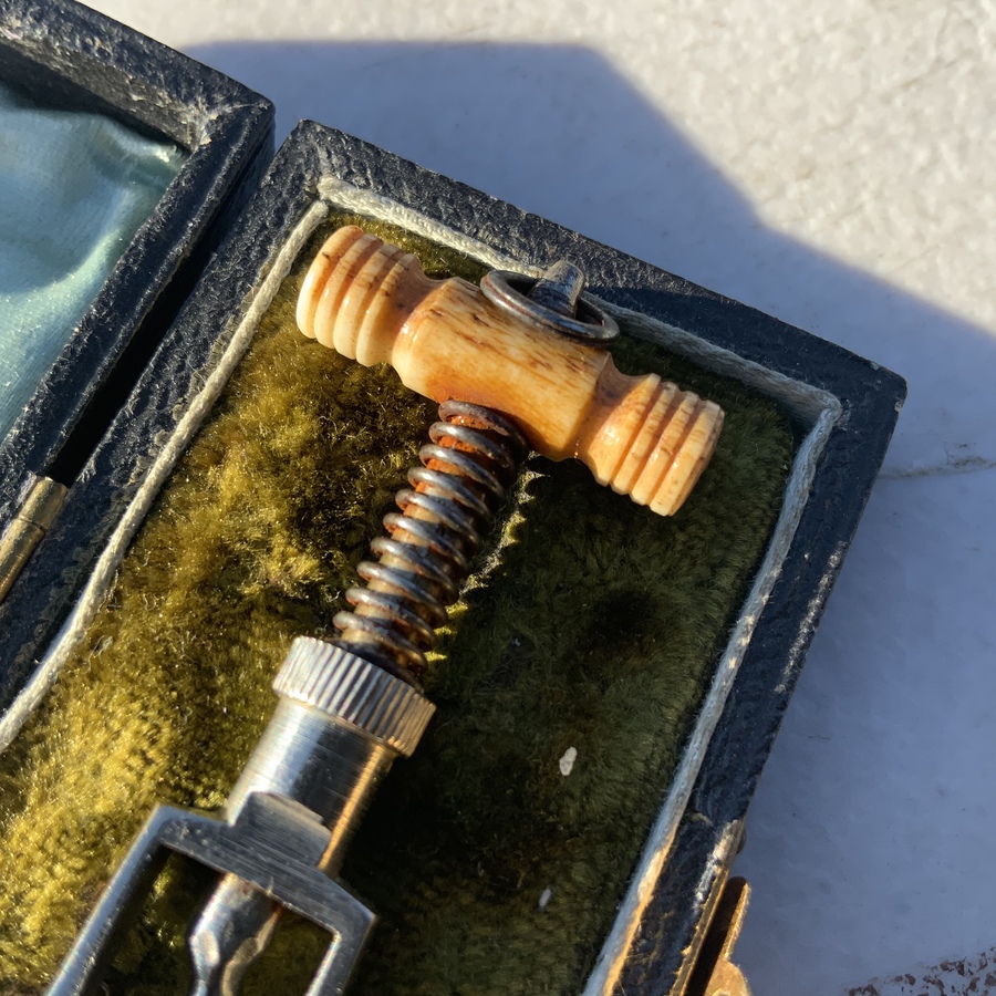 Antique Unique Corkscrew with its original box 