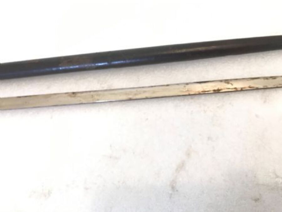 Antique British Officers leather bound Swagger/sword stick