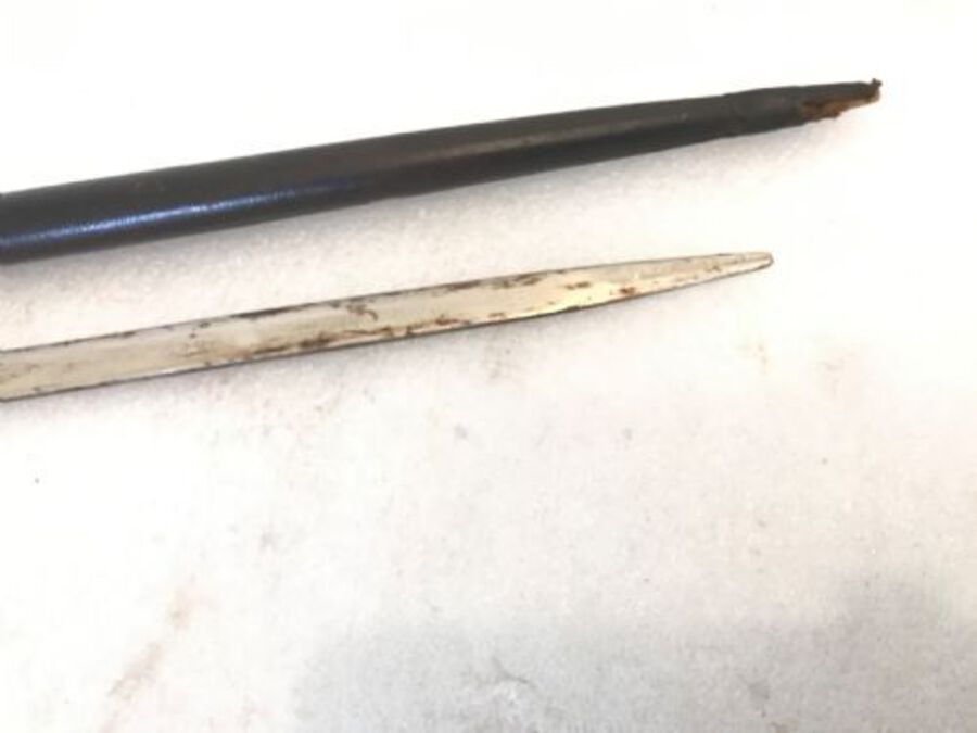 Antique British Officers leather bound Swagger/sword stick
