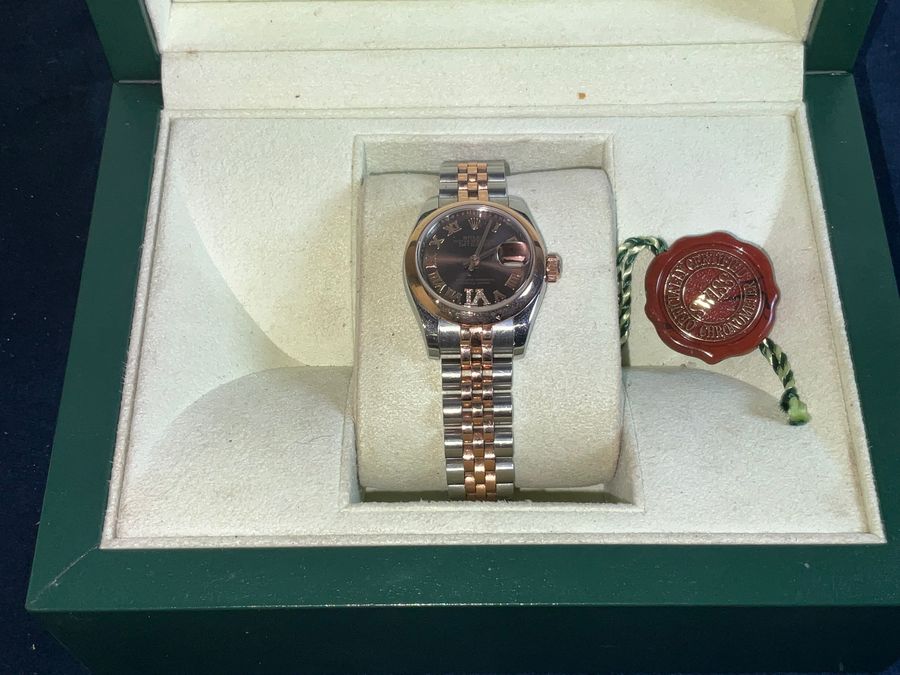 Antique Rolex Oyster Perpetual ladies watch with 18CT gold President bracelet