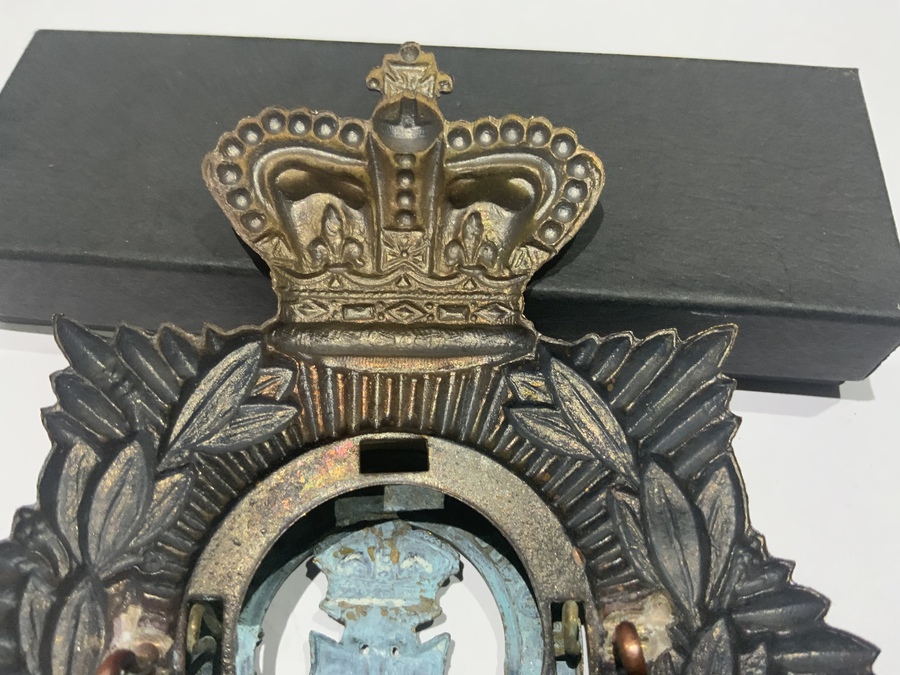Antique Yorkshire Helmet badge other ranks Victorian 