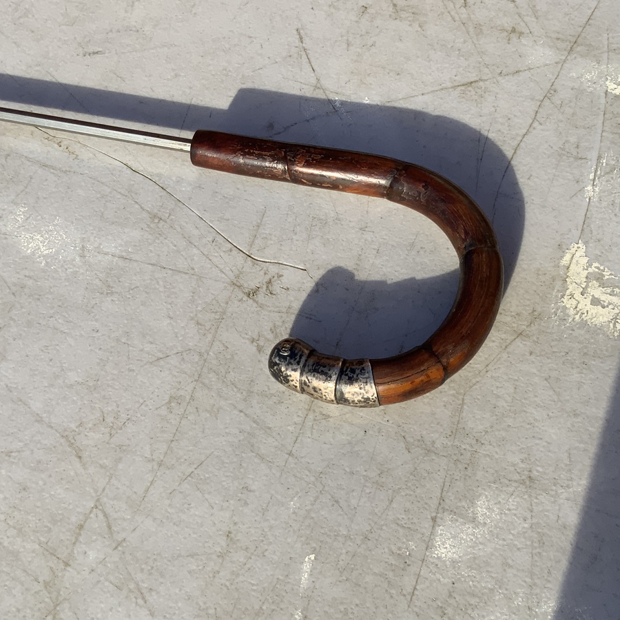 Antique Gentleman’s walking stick sword stick with silver mount