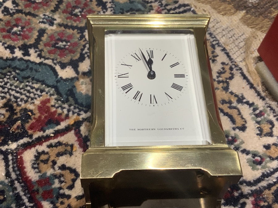 Antique Carriage Clock by Northern Goldsmiths Company in Presentation box 