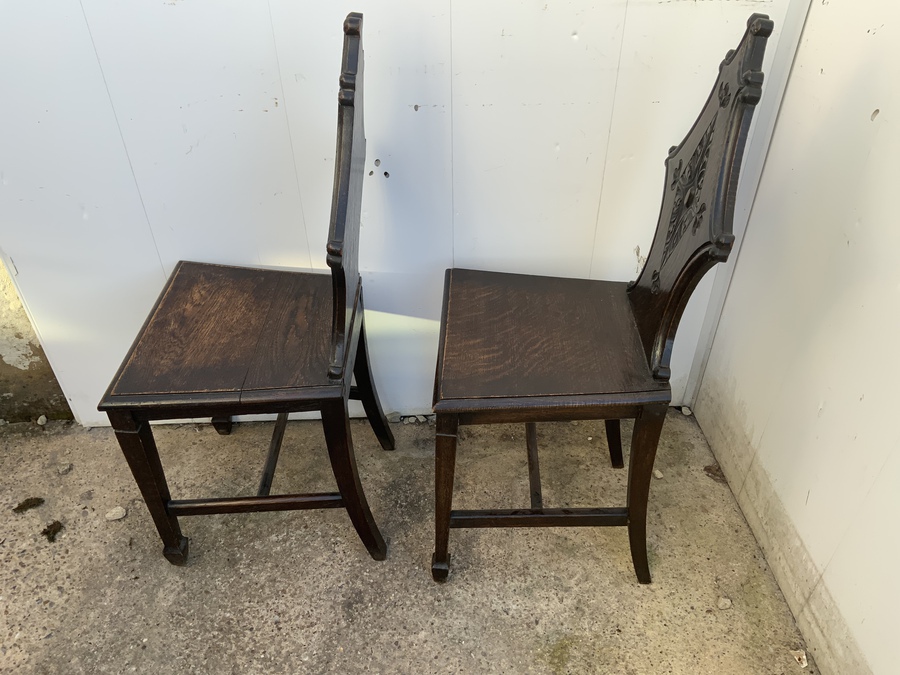 Antique Pair of Hall chairs