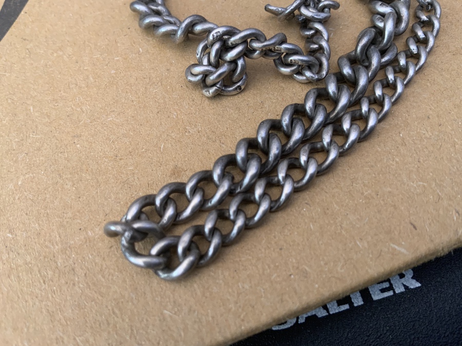 Antique Solid Silver watch chain all links hallmarked 