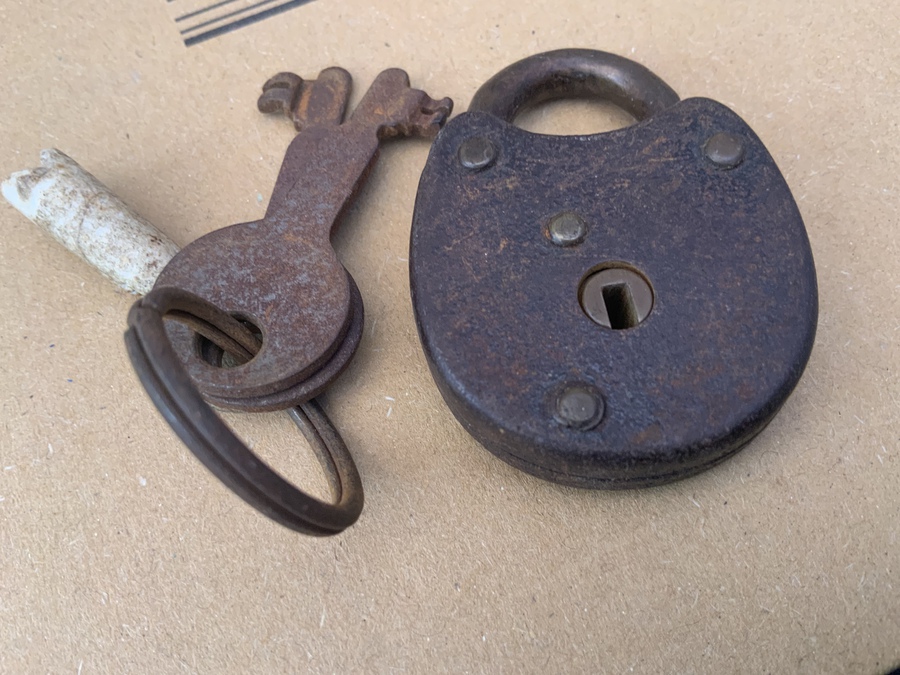 Antique Vintage padlock and keys