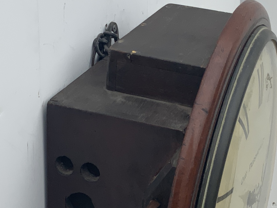 Antique Wall Clock Convex Dial twin Fusse 