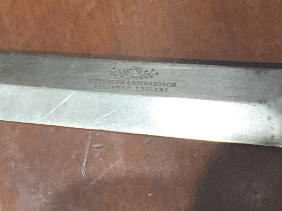 Antique FIGHTING KNIFE 2WW SOUTHERN & RICHARDSON SHEFFIELD
