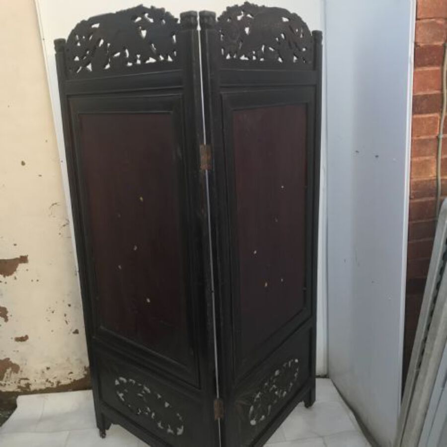 Antique Chinese 3-D large double screen
