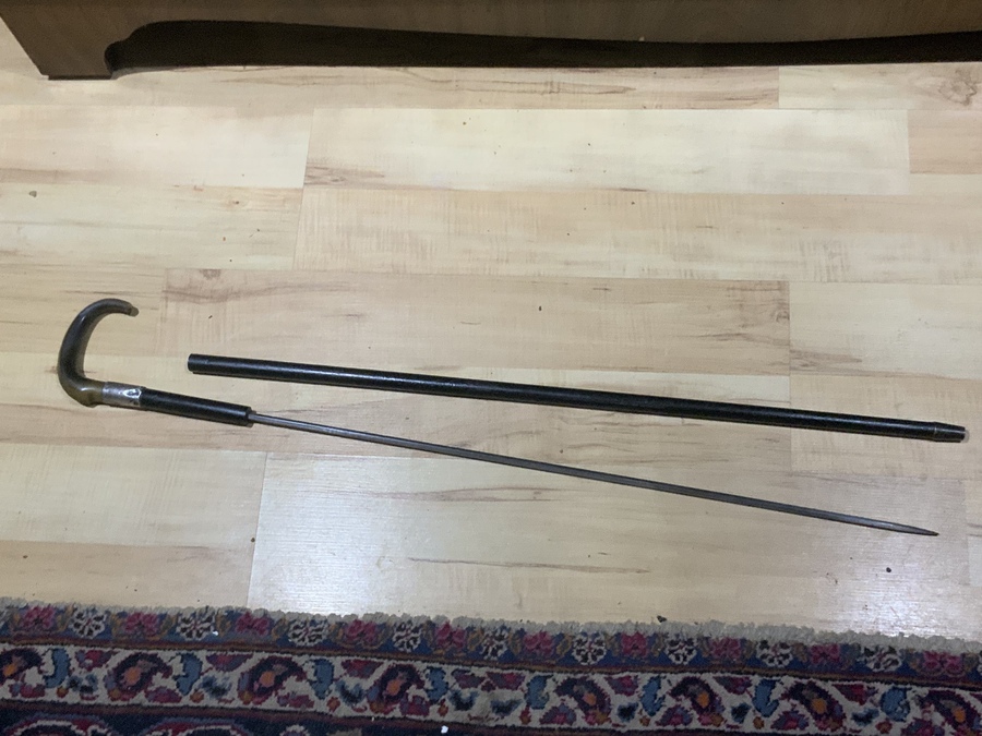 Antique Proper Gent’s walking stick sword stick
