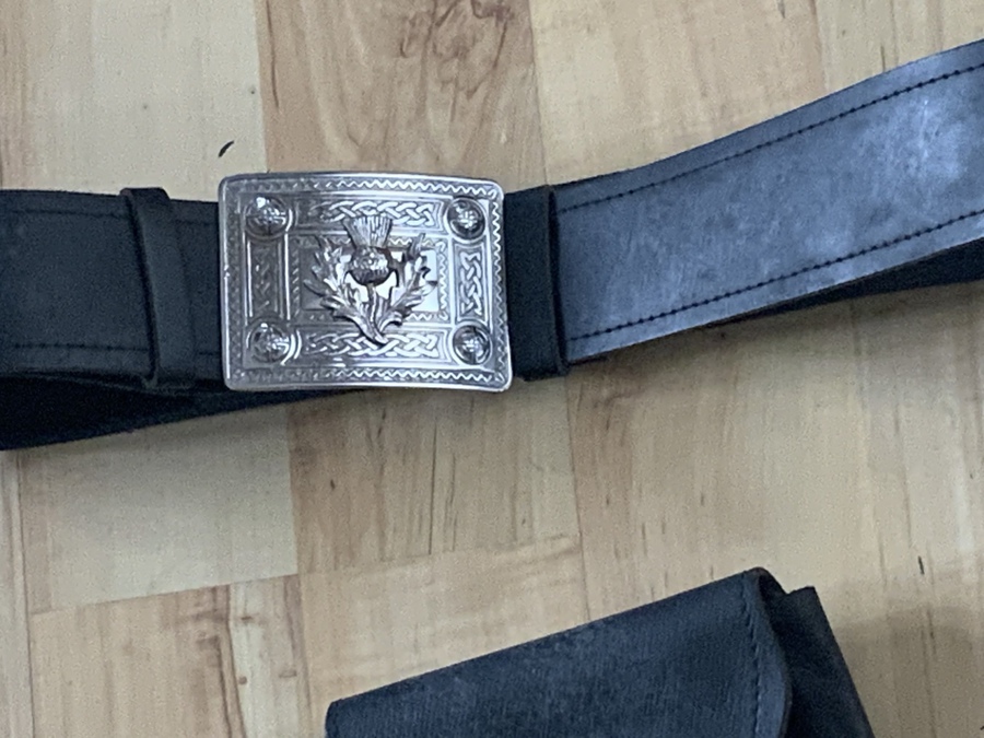 Antique Kilt's & sporran Leather belt
