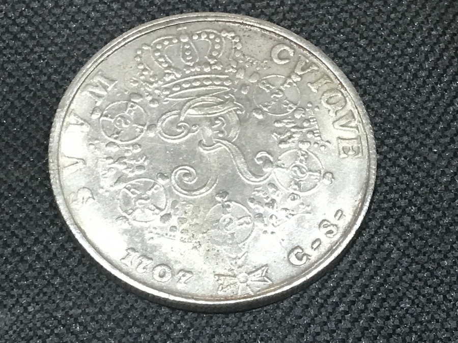 Antique German Prussia 1707 coin