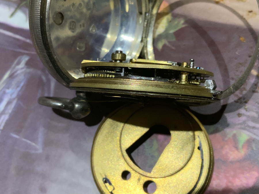 Antique pocket watch silver hallmark for London