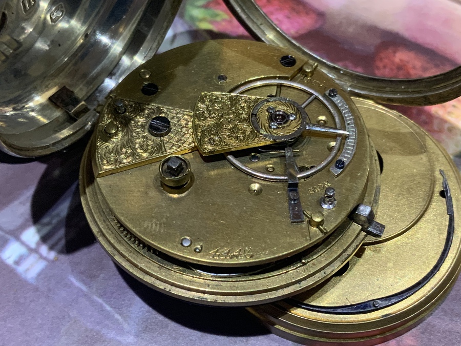 Antique pocket watch silver hallmark for London