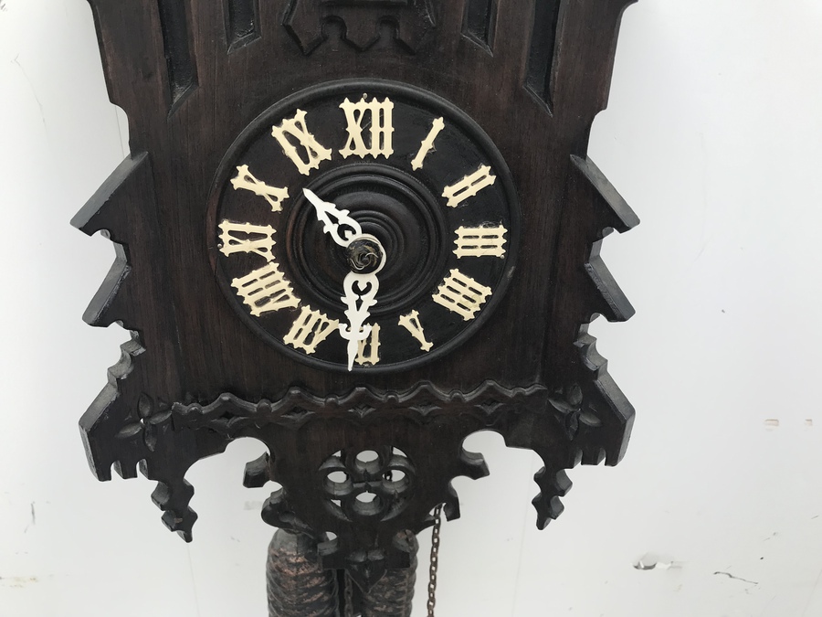 Antique Cuckoo Clock Black Forest Victorian 