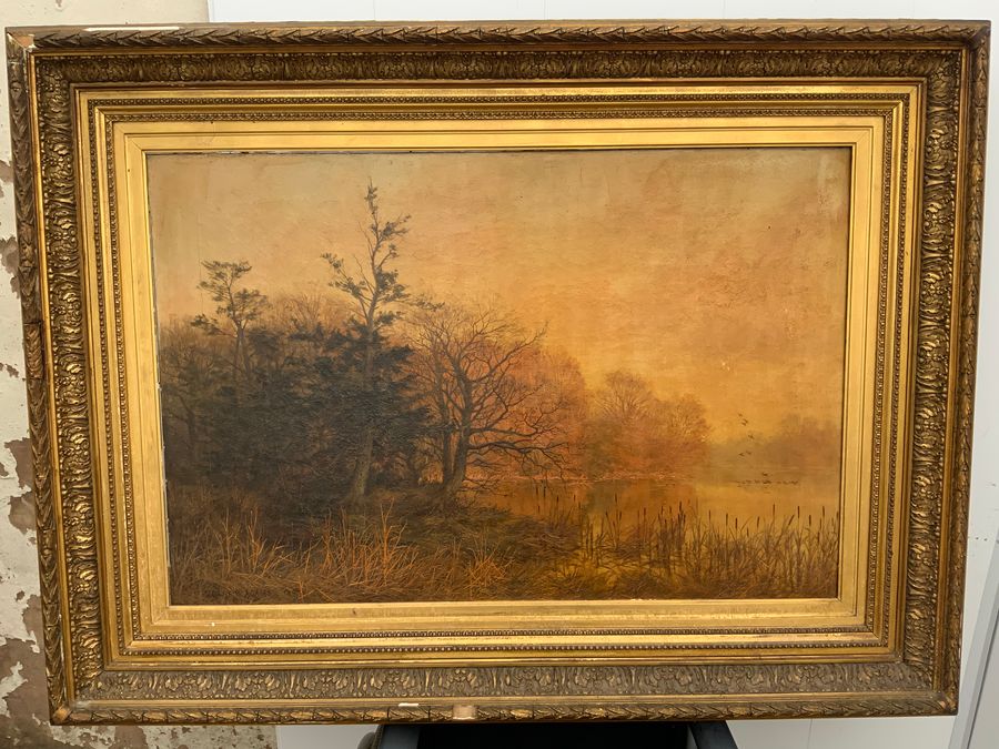 Oil on Canvas framed Victorian