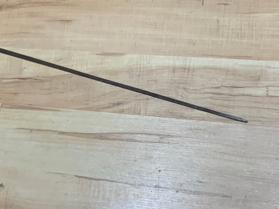 Antique Gentleman’s walking stick sword stick with silver collar 1914