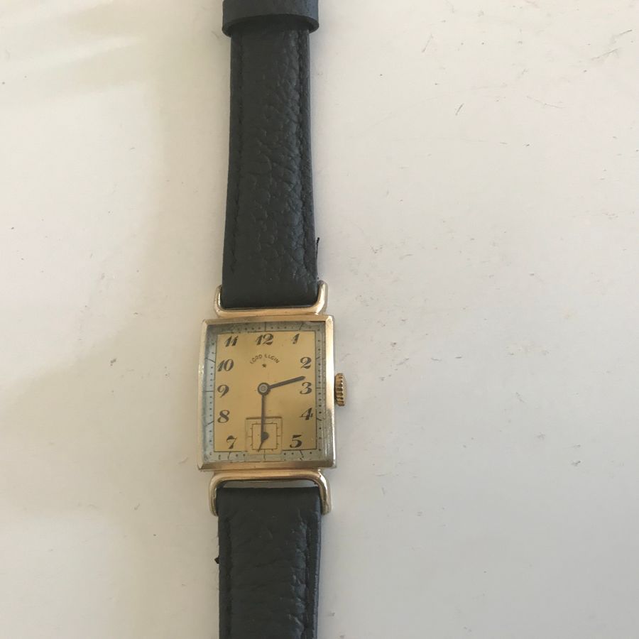 Antique Lord Elgin Gold cased man’s Wristwatch 