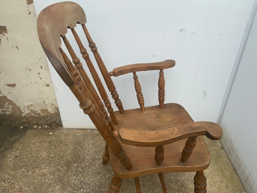 Antique Armchair High back Grandfather chair 