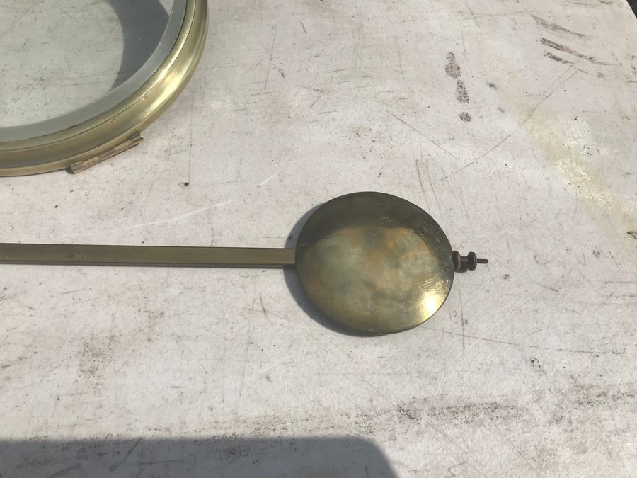 Antique Fusee 78 mm dial long drop pendulum 2ft